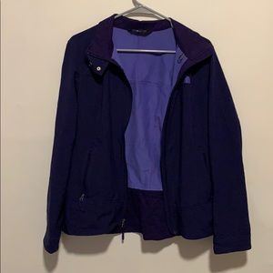 Purple north face jacket in perfect condition